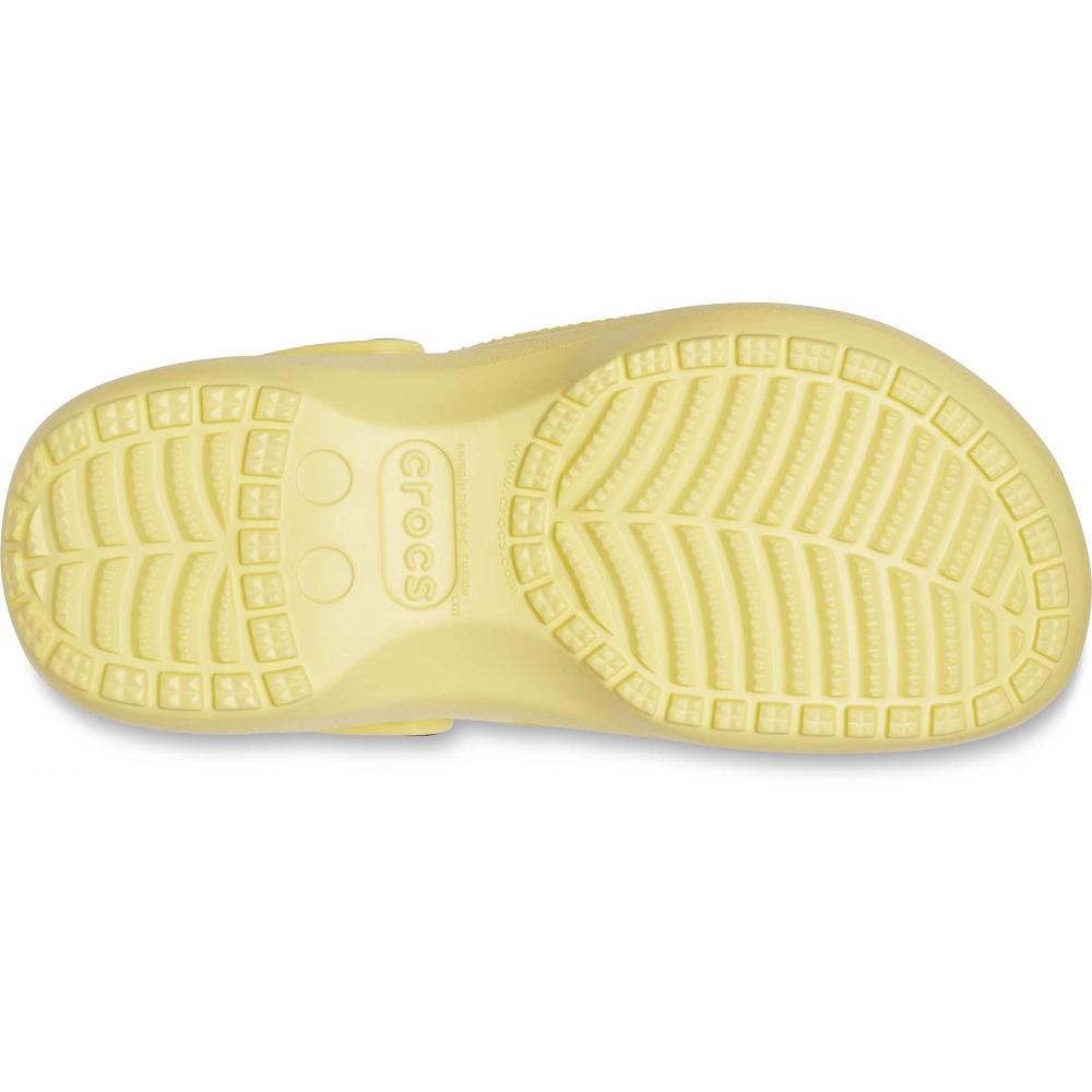 Yellow Women's Crocs Classic Platform Clog Wedges | NZ 0644ZUTG